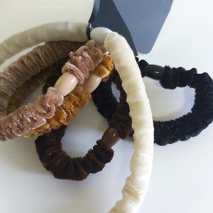 *3/$20* nOir 5-pack hair elastics scrunchies